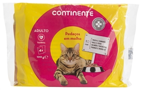 CONTINENTE PEDAÇOS EM MOLHO TRUTA E CAMARÃO /VACA E PERU/ SALMÃO E BACALHAU/FRANGO E BORREGO CONTINENTE PEDAÇOS EM MOLHO TRUTA E CAMARÃO /VACA E PERU/ SALMÃO E BACALHAU/FRANGO E BORREGO