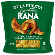 RANA DE LA HUERTA CREMA DE CALABAZA Y CEBOLLA CARAMELIZADA