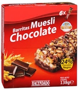 HACENDADO (MERCADONA) Barritas muesli chocolate