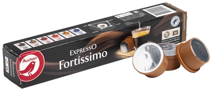 AUCHAN CAFÉ EXPRESSO FORTÍSSIMO INT 12