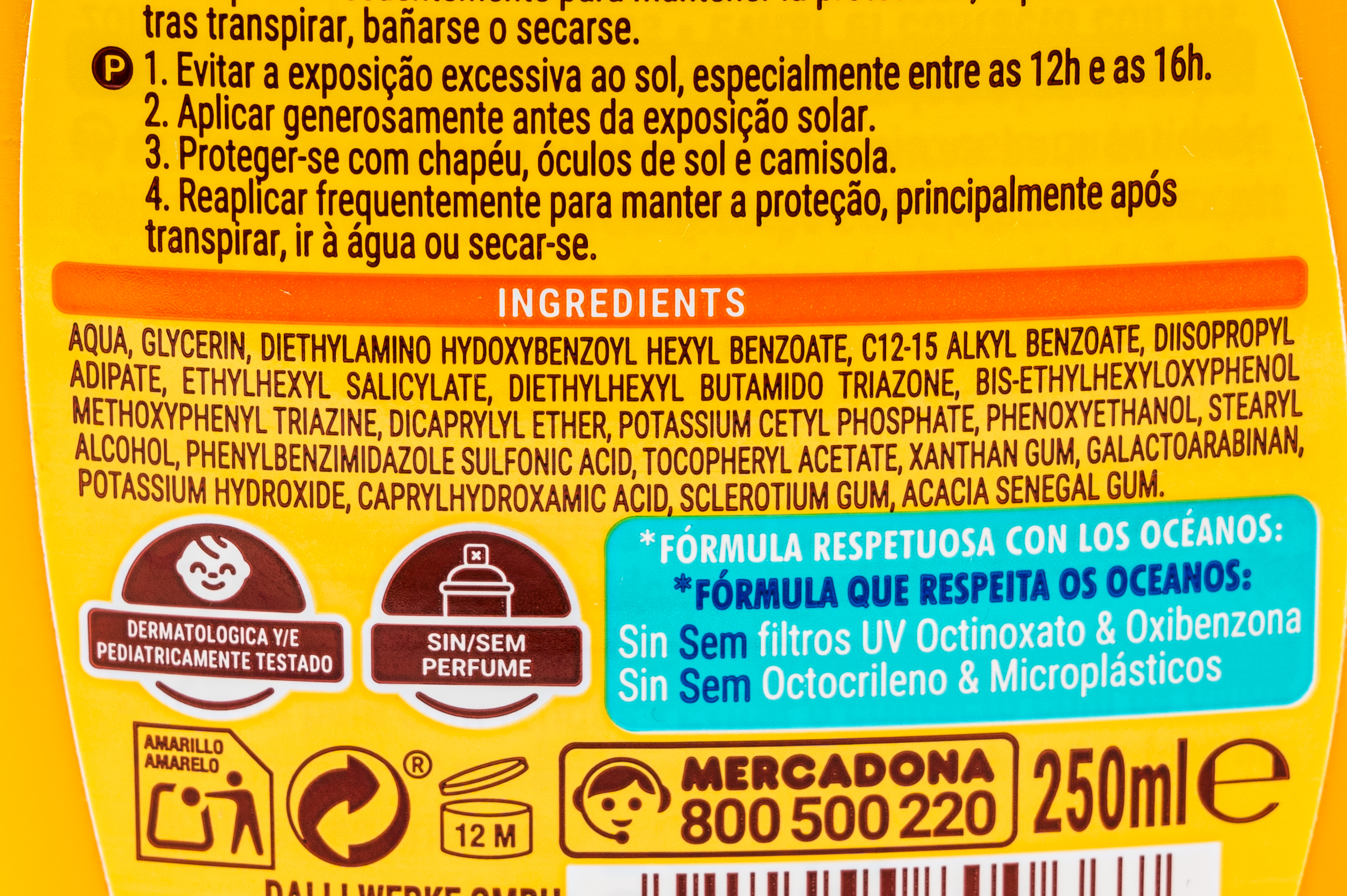 SUN MED (MERCADONA) PROTECTOR INFANTIL FPS 50+ RESISTENTE AL AGUA