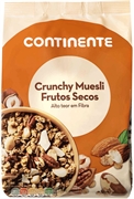 CONTINENTE CRUNCHY MUESLI FRUTOS SECOS.